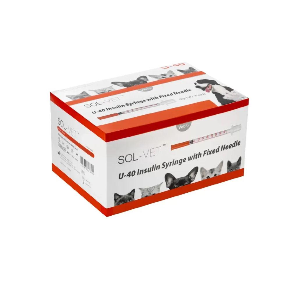 Sol-Vet 1 ml 29g x 0,5 tum U40 spruta med fast nål