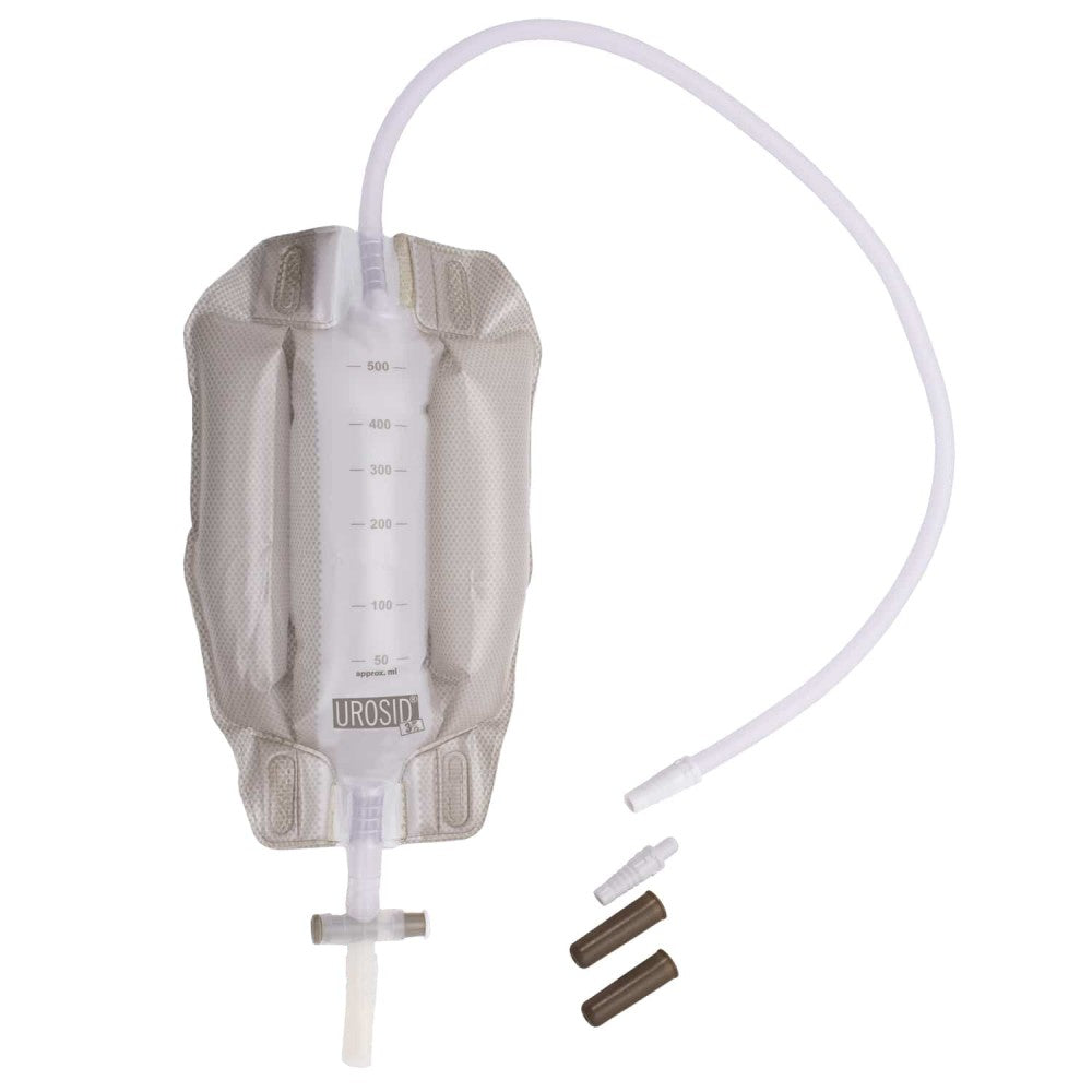 65cm 500ml UROSID 3C Sterile Leg Bag with Triple Chamber and Cross Valve