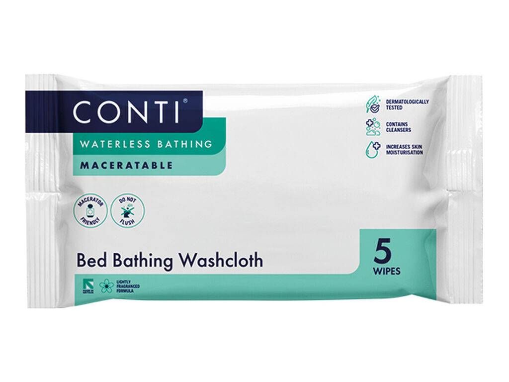 Conti Macerable Bed Bad Tvättlapp Lätt doftande 5 Dukar