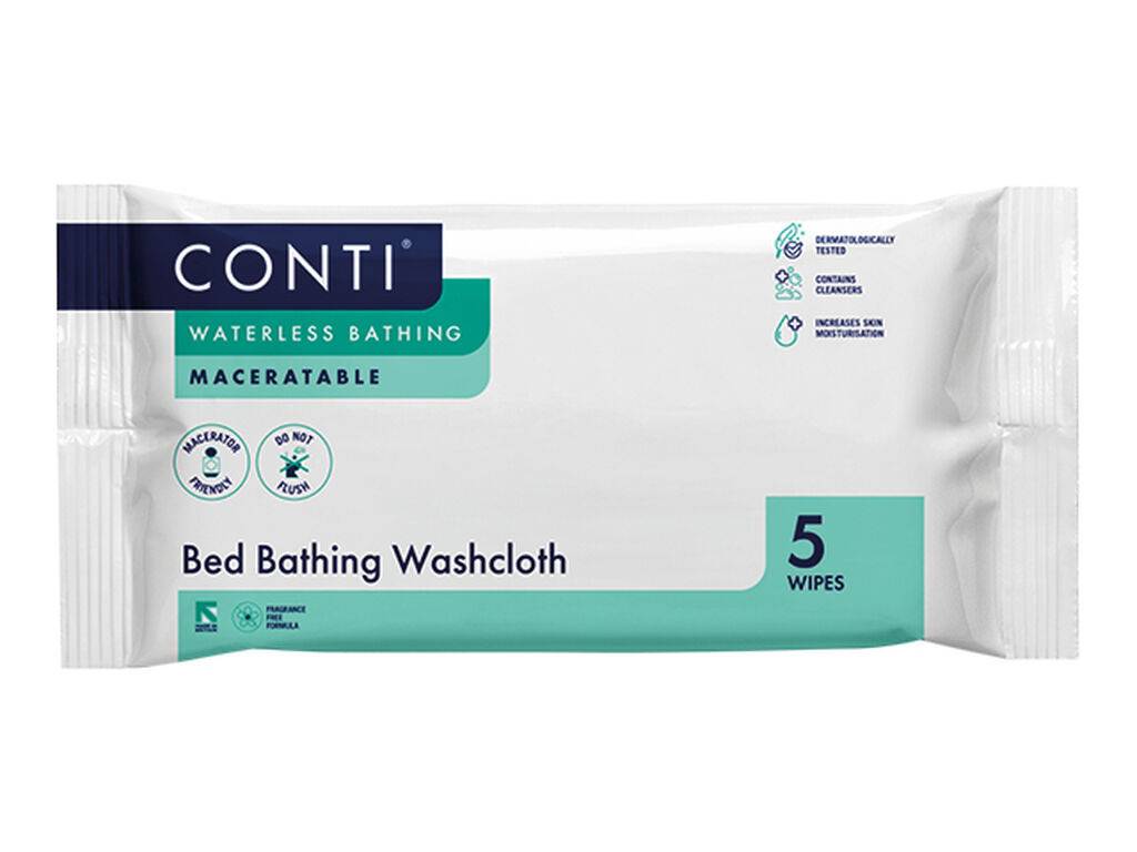 Conti Macerable Bed Bad Tvättlapp Doftfri 5 dukar