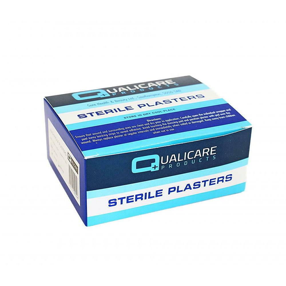 Sterila blå detekterbara plåster för fingertoppen 7,6 cm x 4,5 cm x 50