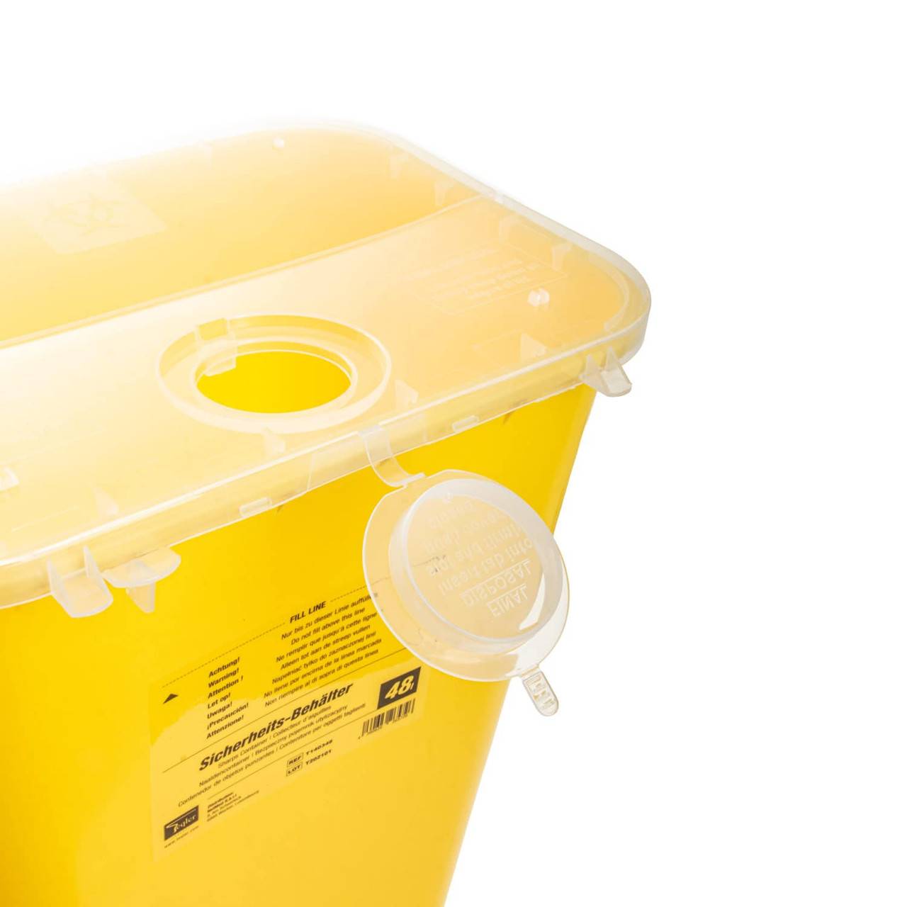 48 Liters Teqler Gul Skärande Avfall Behållare