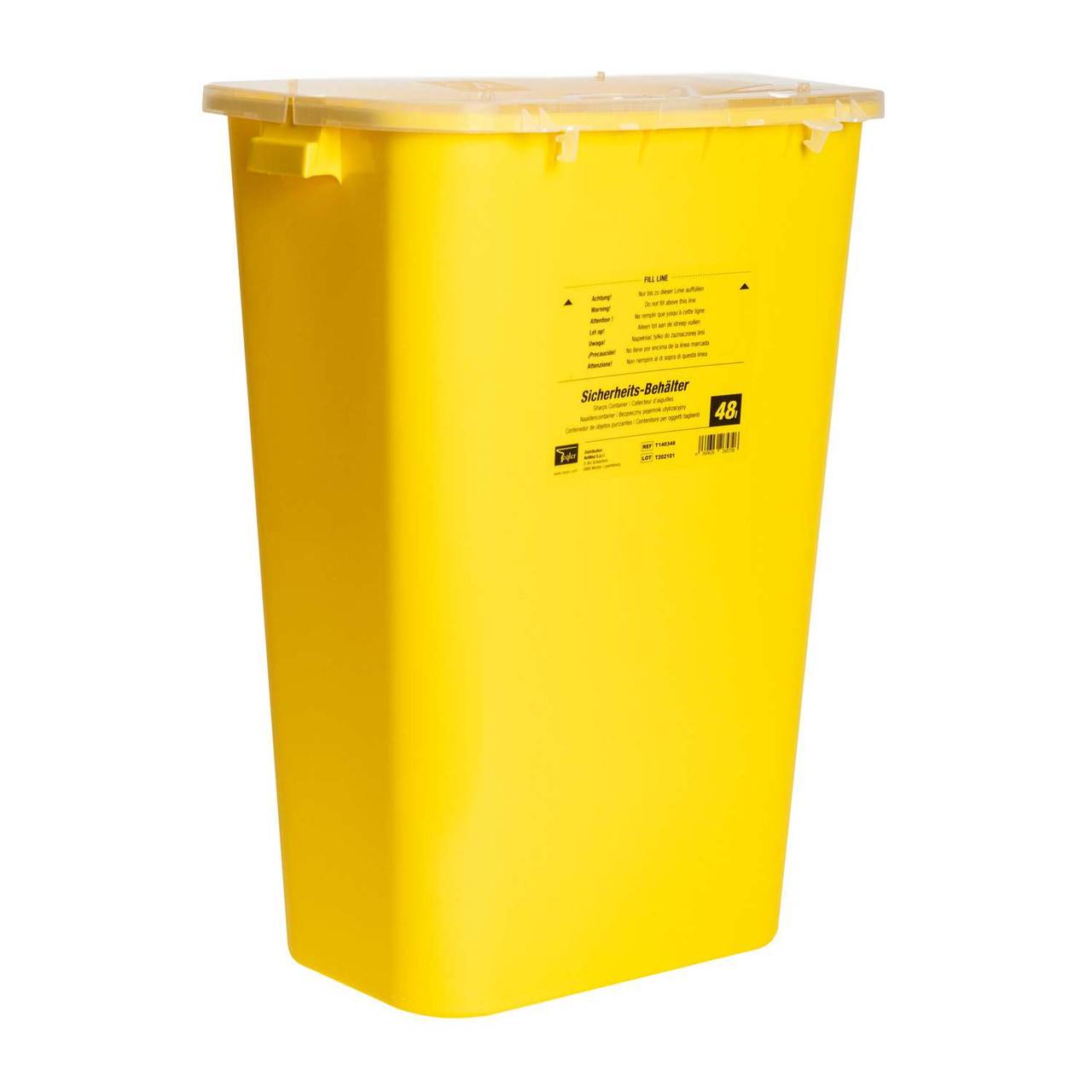 48 Liters Teqler Gul Skärande Avfall Behållare