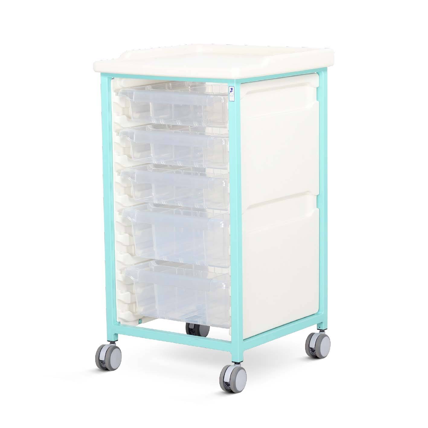 92cm Tray Trolley Single Column Mild Steel Standard Level