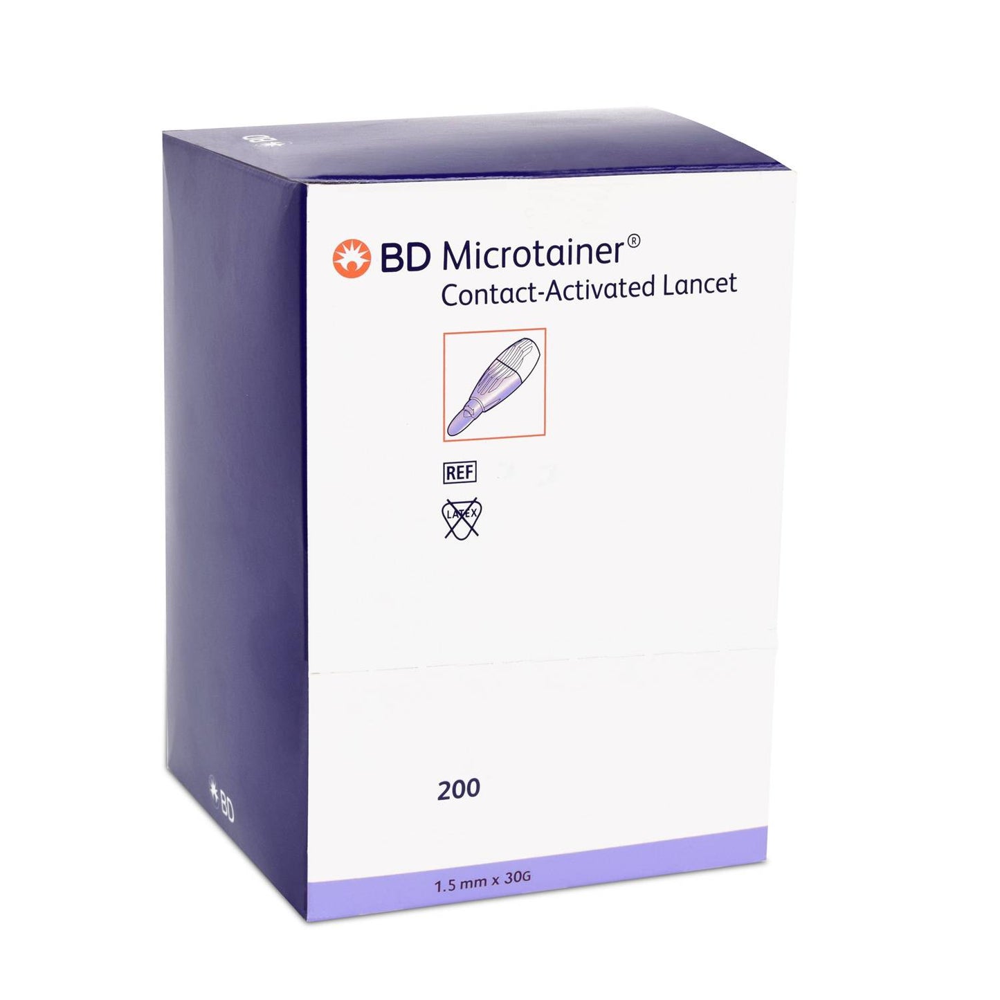 BD Microtainer Contact Activated Lancet Purple Box of 200