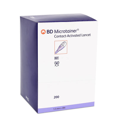 BD Microtainer Contact Activated Lancet Purple Box of 200