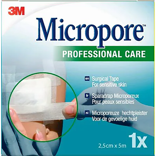 3M Micropore Surgical Tape Single 2.5cm X 5M