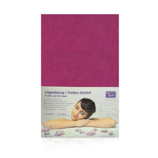 80 x 195 cm Terry Fitted Sheet for Exam & ECG Tables Pink - UKMEDI