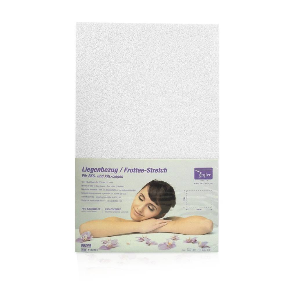 80 x 195 cm Terry Fitted Sheet for Exam & ECG Tables White - UKMEDI