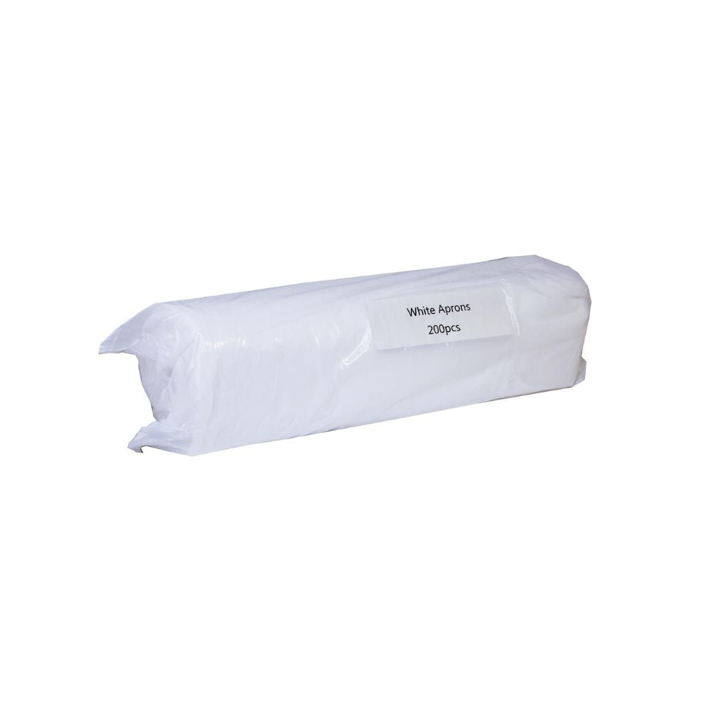 White 11mu PRO Polythene Disposable Aprons Pack of 200