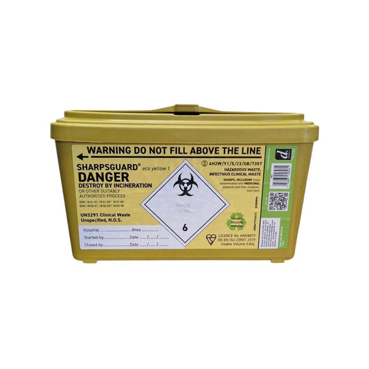 1 liter Sharpsguard gula Sharps-behållare