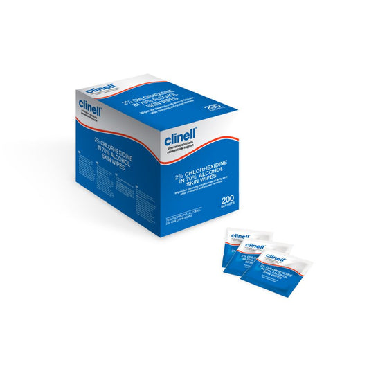 Clinell 2 % klorhexidin i 70 % alkohol hudservetter x 200