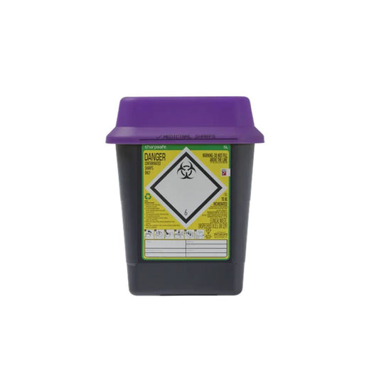 5 Liters Sharpsafe Lila Skärande Avfall Behållare