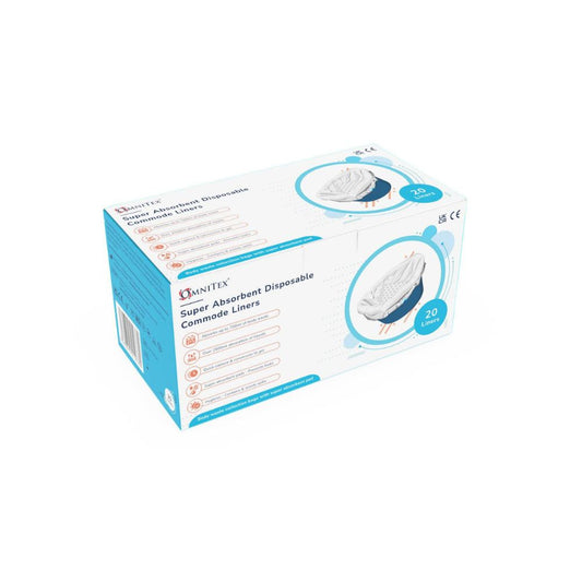 Omnitex 2500 ml engångskommod/sängplåtsfodral Box med 20 st