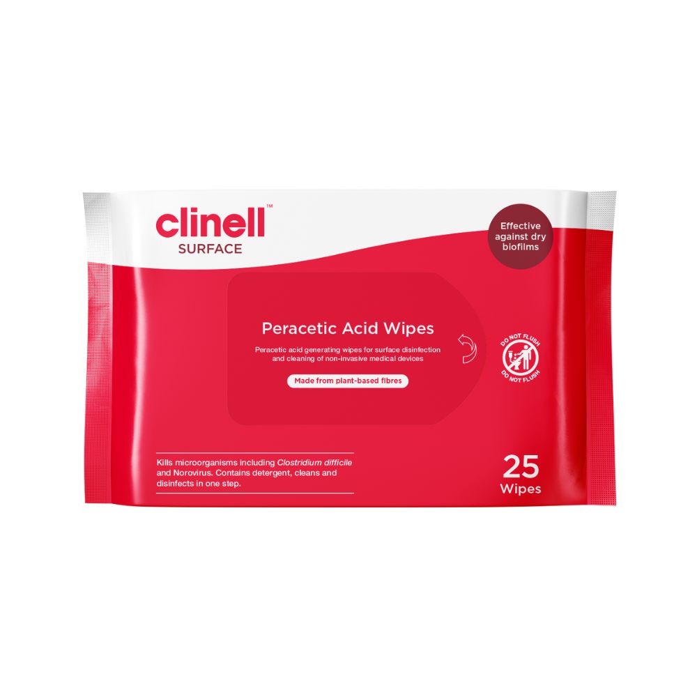 Clinell Peracetic Acid Wipes Pack om 25