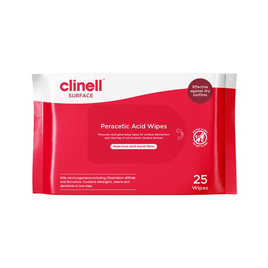 Clinell Peracetic Acid Wipes Pack om 25