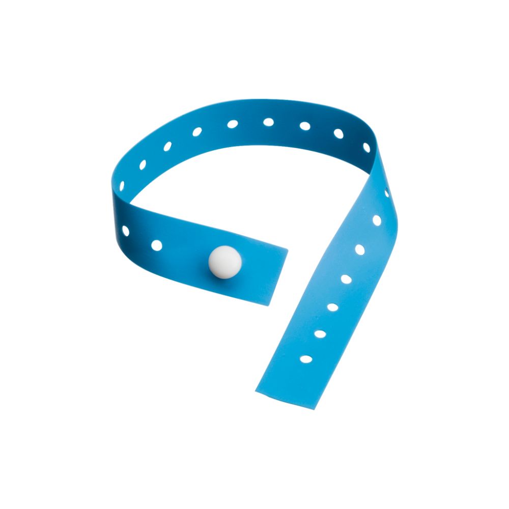 Blå Tourniquet Vuxenband för engångsbruk med enkelknappsfästning