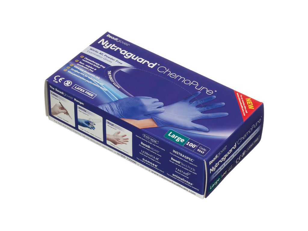 Nytraguard Chemopure Nitrile Handskar Box med 100 st