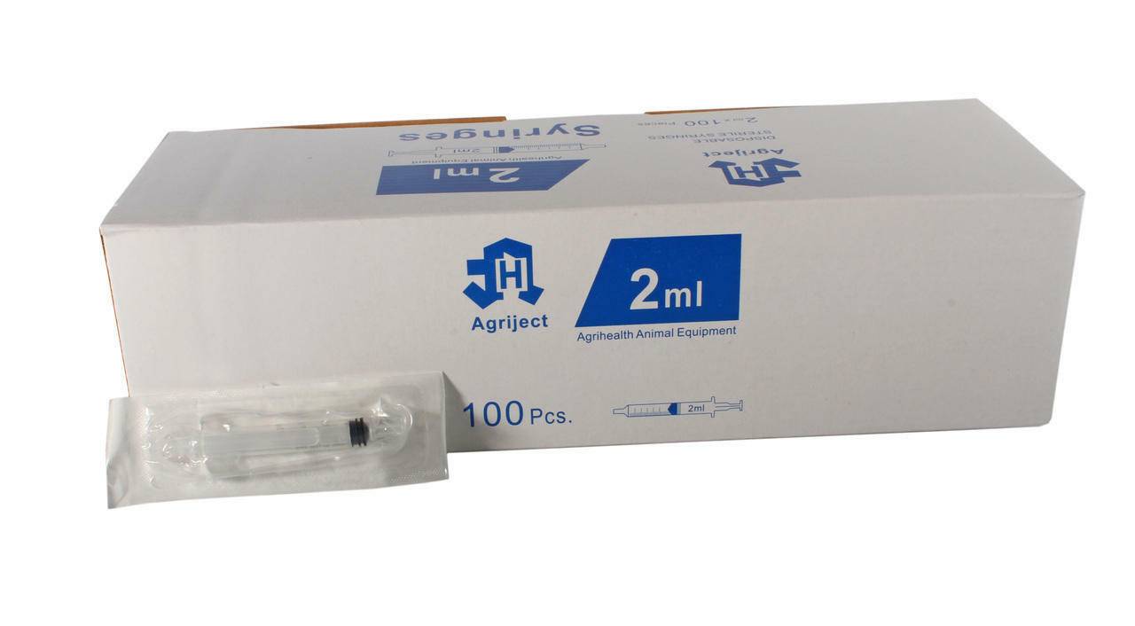 2ml Agriject Syringe Luer Slip Centre Tip 178860 UKMEDI.CO.UK