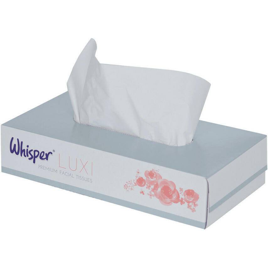 Whisper White Facial Tissues - 2ply - 100 ark