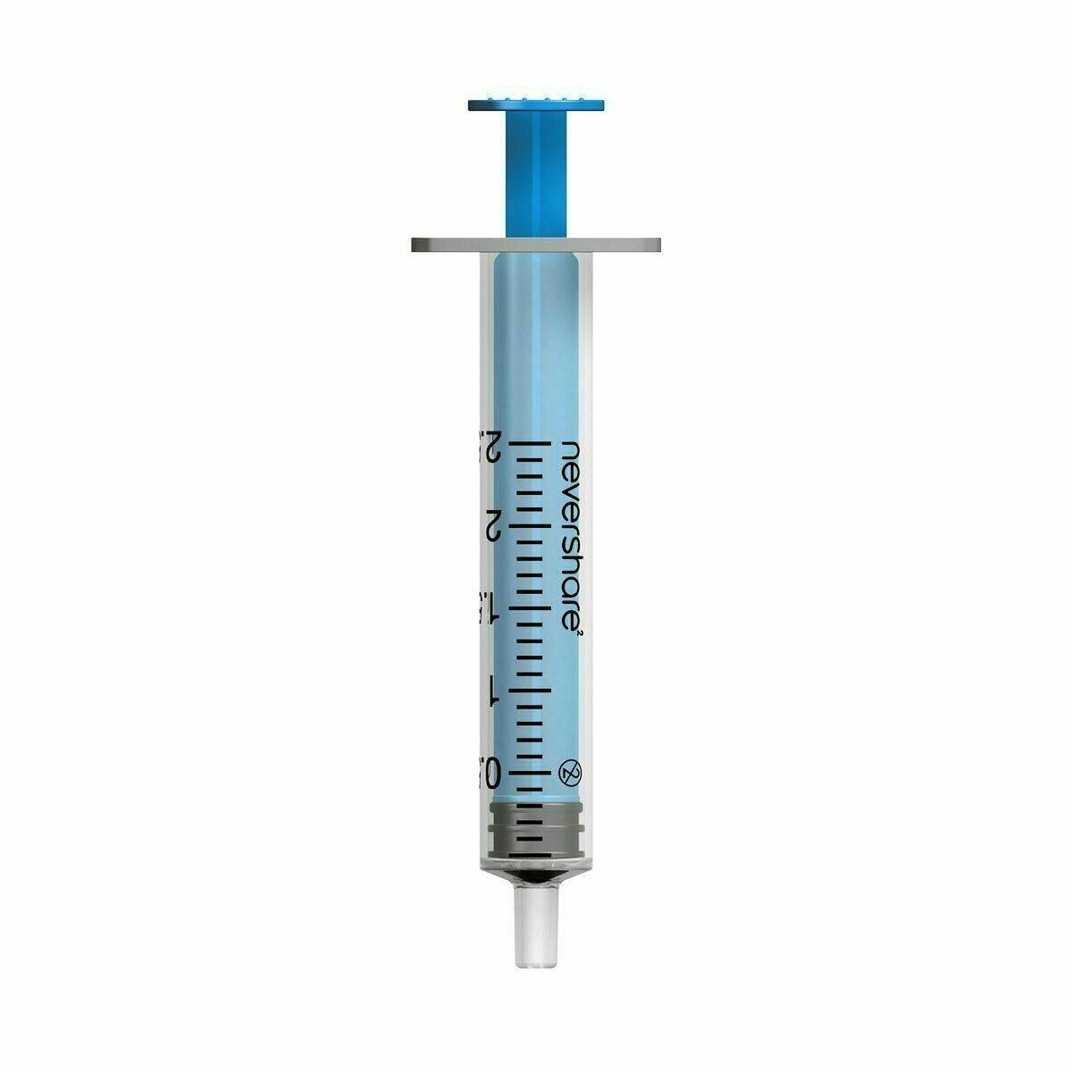 2,5 ml Nevershare Blue Luer Slip-sprutor