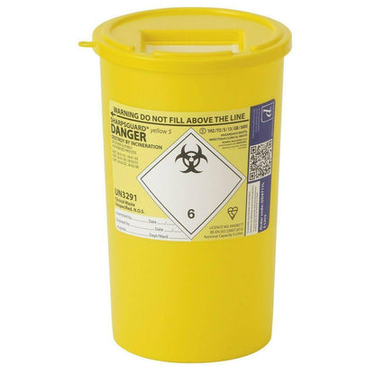 5 Liters Sharpsguard Gul Sharps Bin