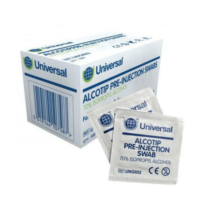 Universal Alcotip Pre Injection Swabs 70 % alkoholservetter