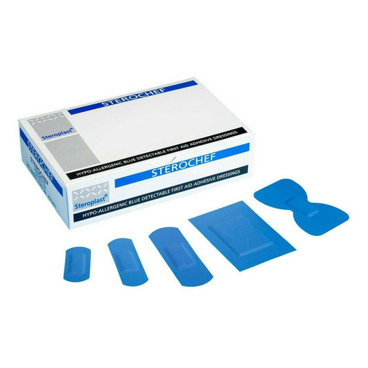 Sterochef Assorted Blue Detekterbara plåster x 100
