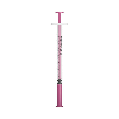 1 ml 0,5 tum 29 g rosa Unisharp spruta och nål u100