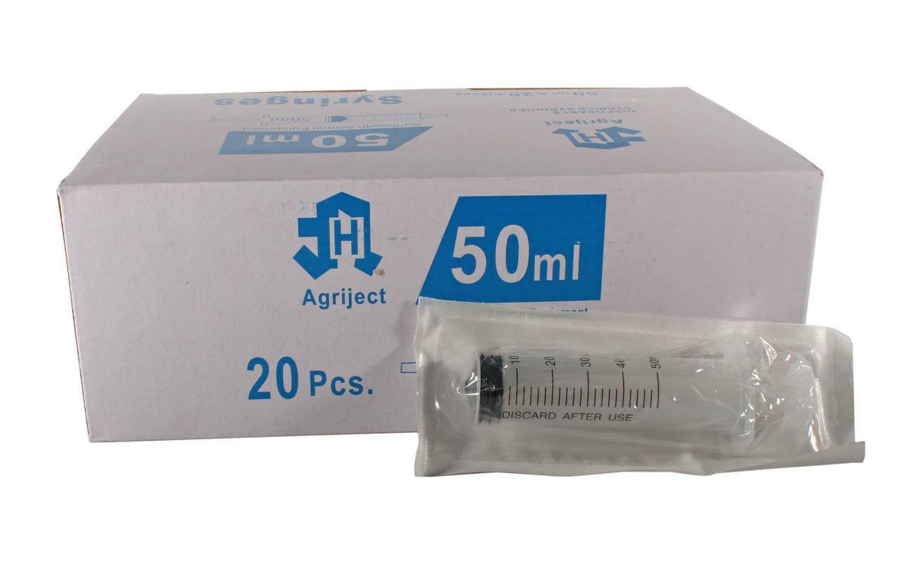 50ml Agriject Syringe Luer Slip Side Tip 178910 UKMEDI.CO.UK