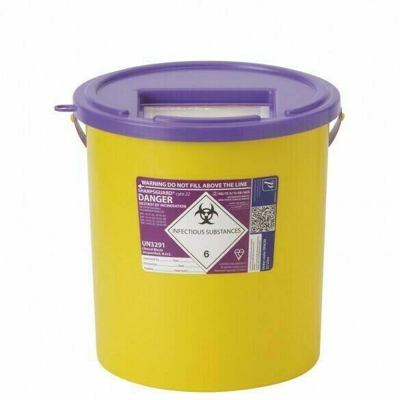 22 liters Sharpsguard Purple Cyto Sharps Bin