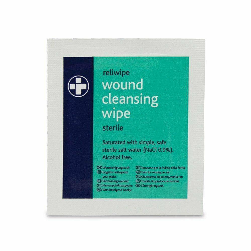 Reliwipe Moist Saline Cleansing Wipes Paket med 5