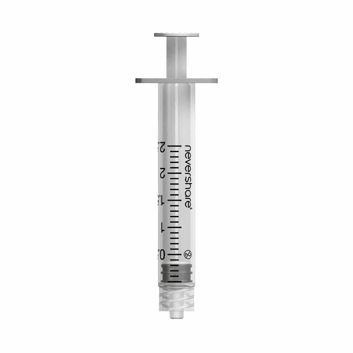 2,5 ml Nevershare Luer Lock-sprutor