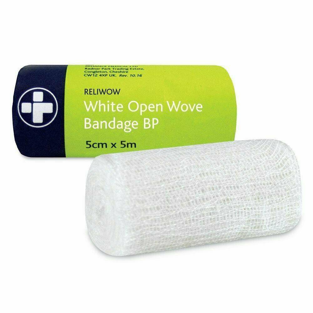 WOW Bandage 5cm x 5m Vit Öppenväv