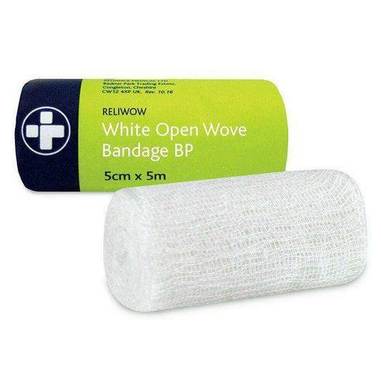 WOW Bandage 5cm x 5m Vit Öppenväv
