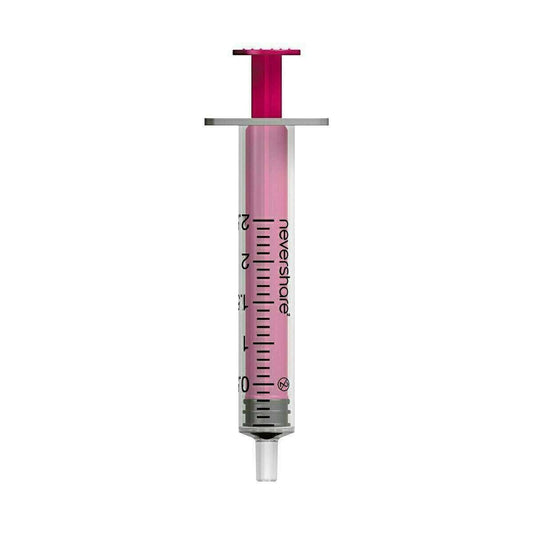 2.5ml Nevershare Pink Luer Slip Syringes 246ls UKMEDI.CO.UK