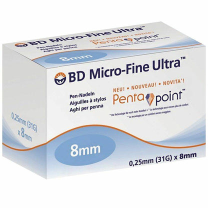 31g 8 mm BD Micro-Fine Ultra Pen Nålar Penta Point