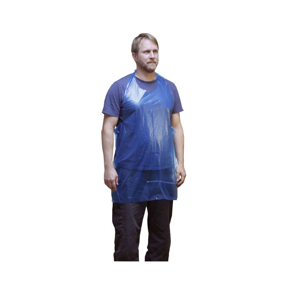 Blue 11mu PRO Polythene Disposable Aprons Pack of 200