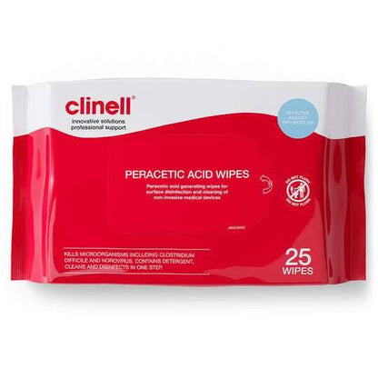 Clinell Peracetic Acid Wipes Pack om 25