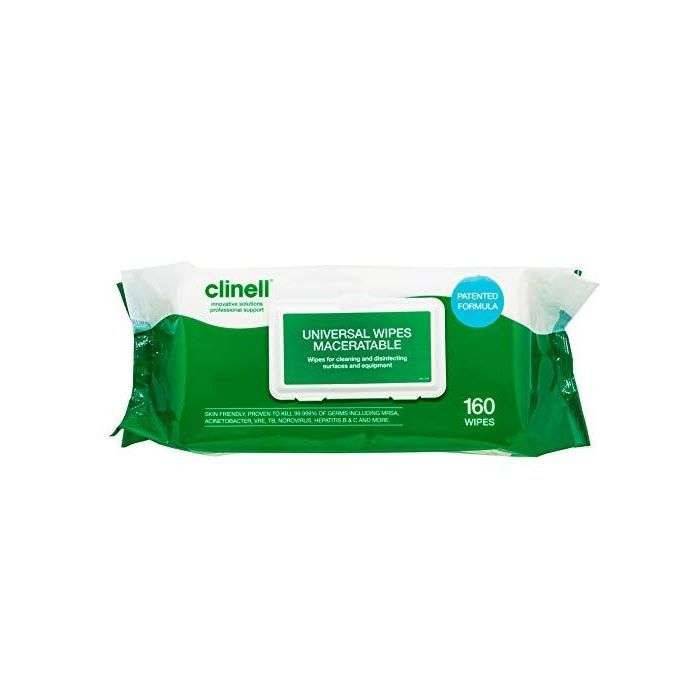 Clinell Universal Macerable Wipes Pack om 160