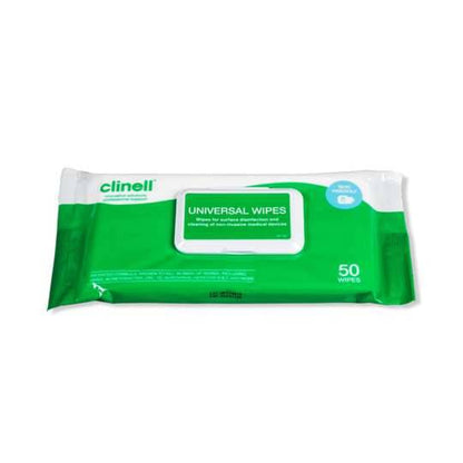 Universal Wipes Adhesive Back Pack om 50