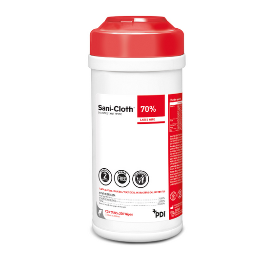 Sani-Cloth 70 % isopropylalkoholservetter Tube med 200 våtservetter