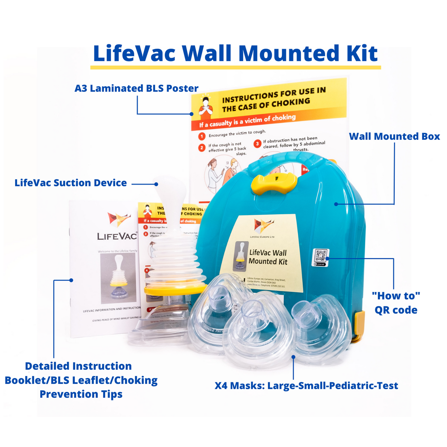 LifeVac Wall Mounted Kit - UKMEDI - UK MEDICAL SUPPLIES