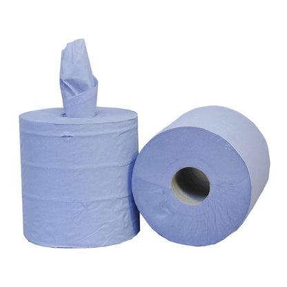 19 cm x 150 m PRO Blue 2-lagers Centrefeed Roll Pack om 6