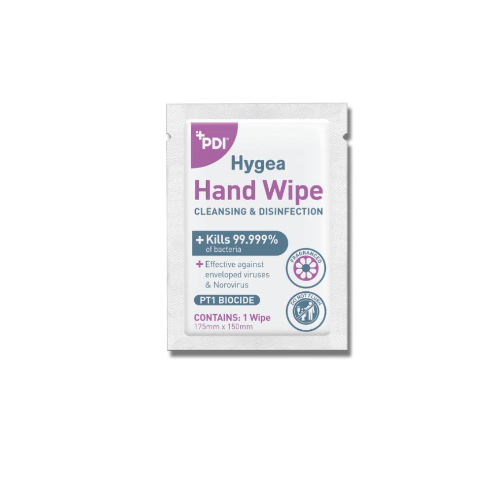 Hygea Hand Wipe Single Sachet Box med 800 st