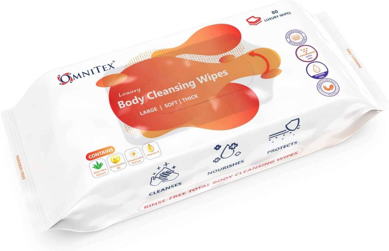 Omnitex Body Cleansing Wipes - Paket med 80 st