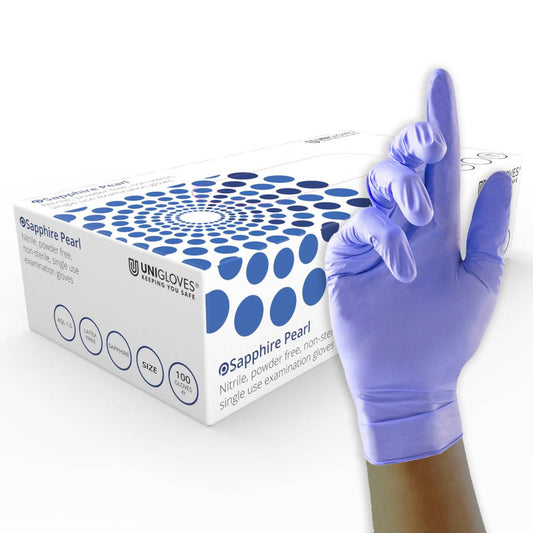 Unigloves Sapphire Pearl Nitrile Gloves - UKMEDI