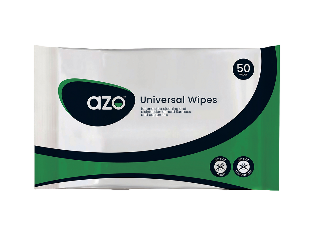 Azo Universal rengörings- och desinfektionsservetter 50 våtservetter