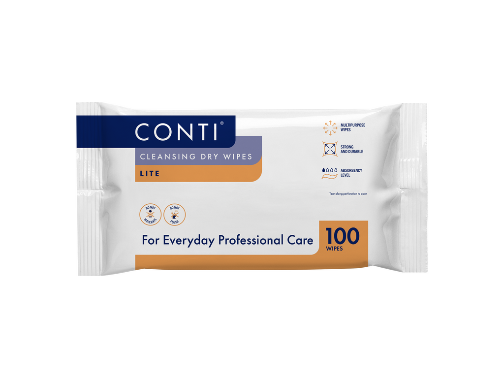 Conti Cleansing Dry Wipes Lite Stort paket med 100 st