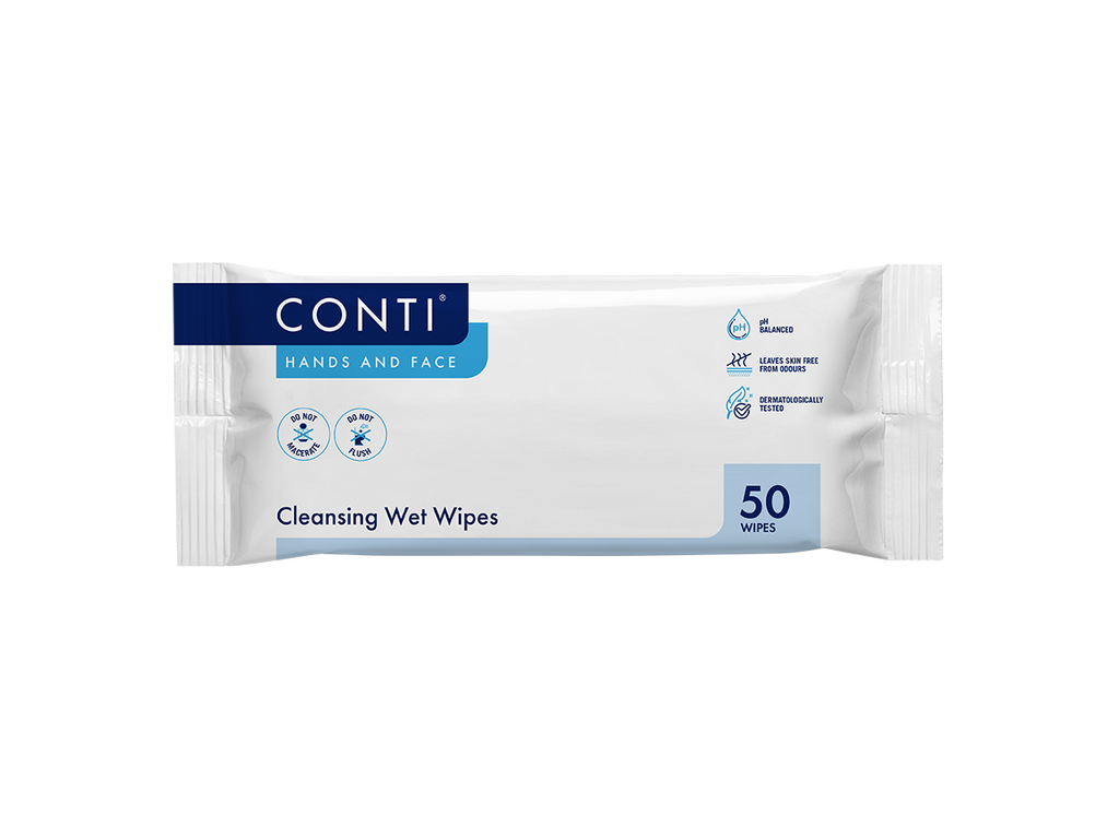 Conti Hands And Face Supermjuka våtservetter Lätt doftande 50 våtservetter